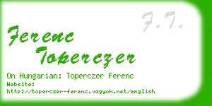 ferenc toperczer business card